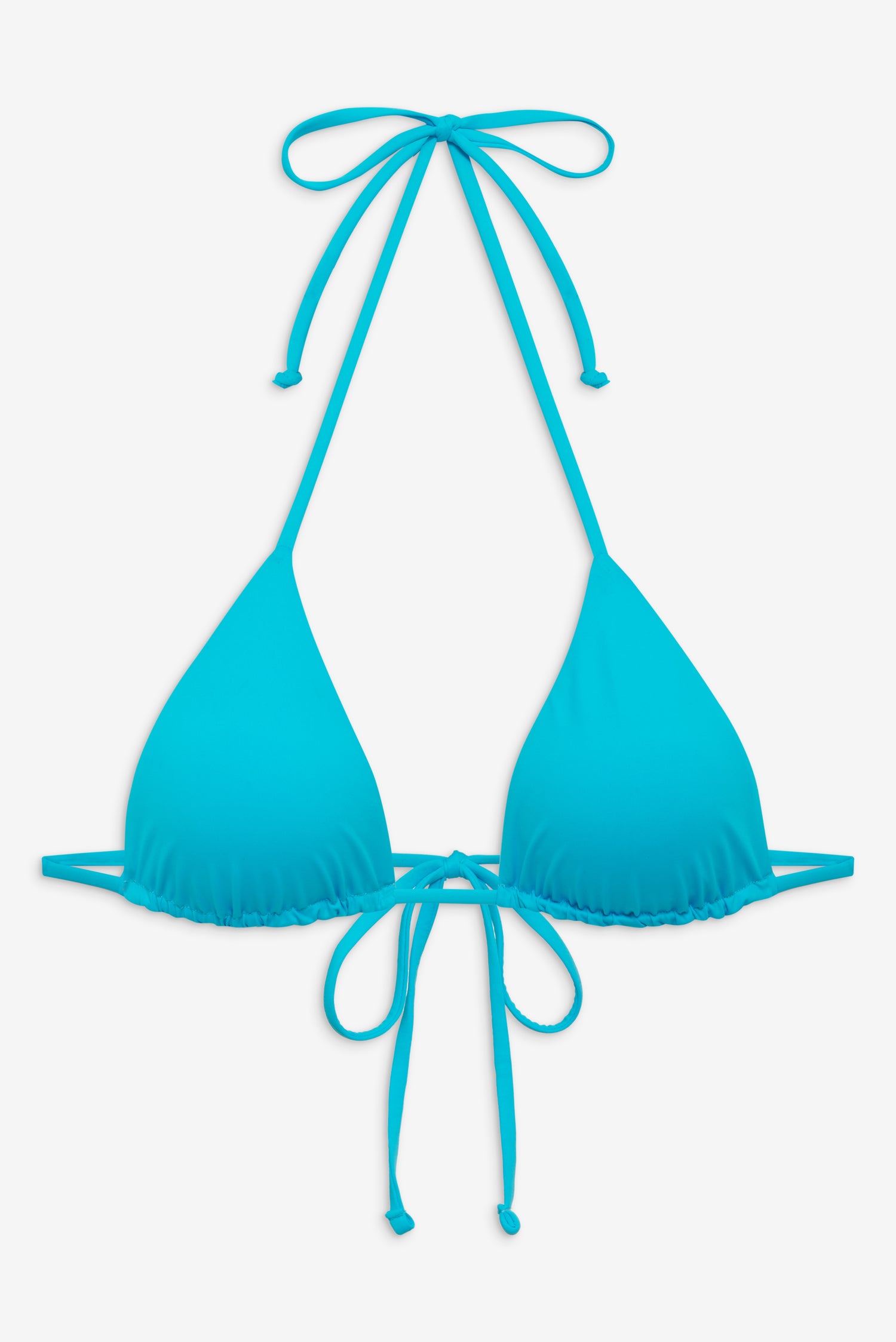 Nick String Triangle Bikini Top  Morning Blue