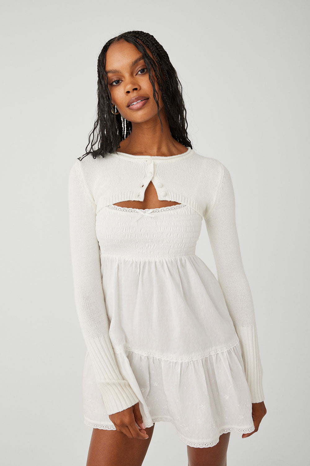 Nina Cloud Knit Shrug Top