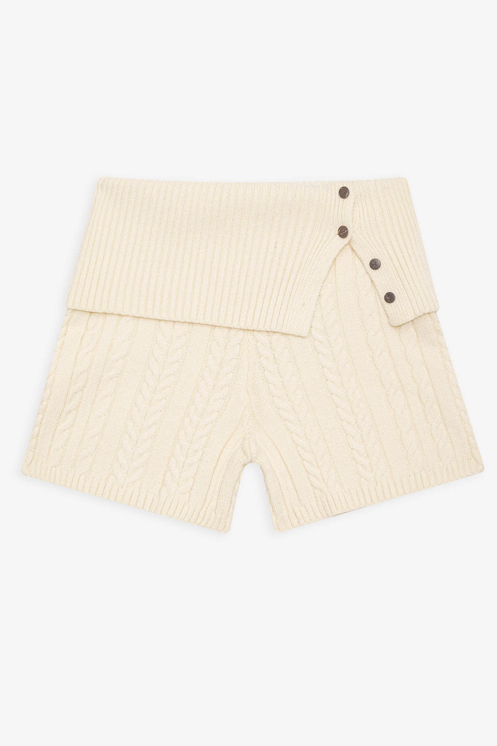Nolan Cable Cloud Knit Mini Short  French Vanilla