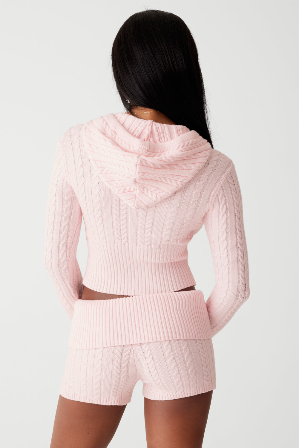 Nolan Cable Cloud Knit Mini Short  Rose Quartz