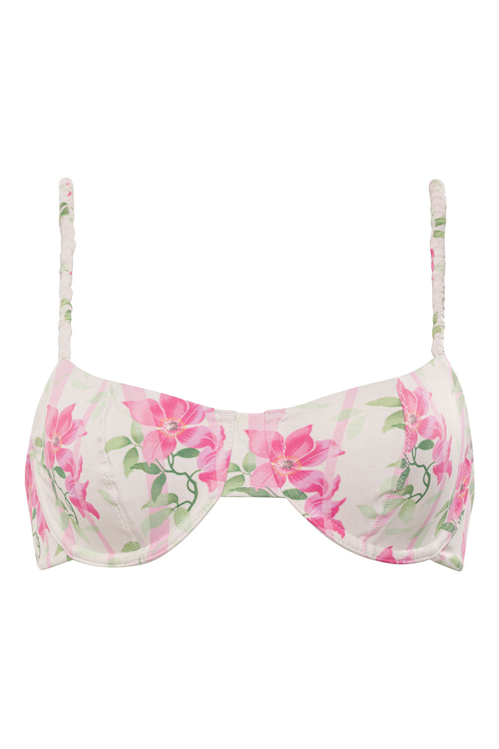 Pam Floral Underwire Bikini Top  Tiger Lily