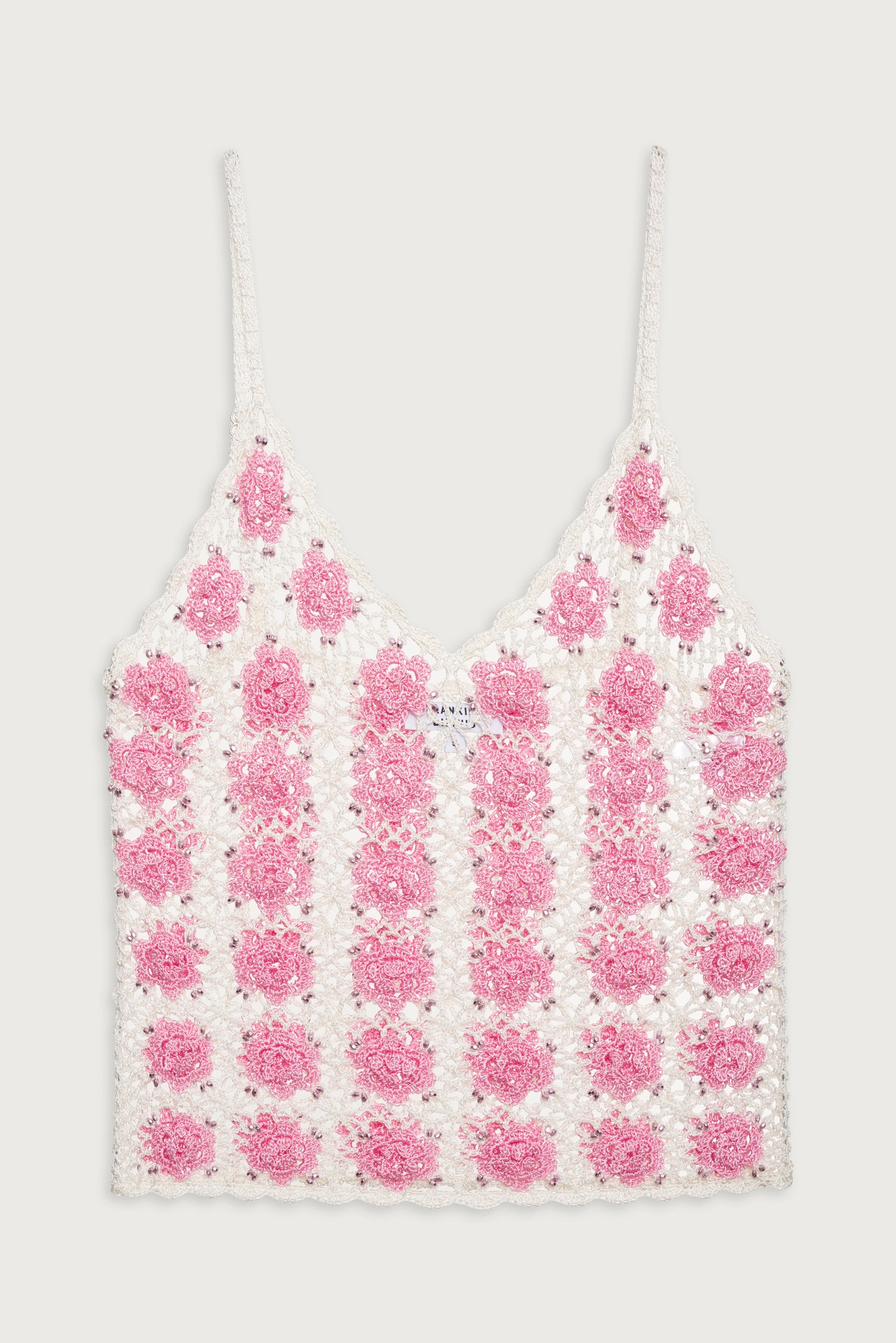 Pearl Crochet Tank  Pink Sugar