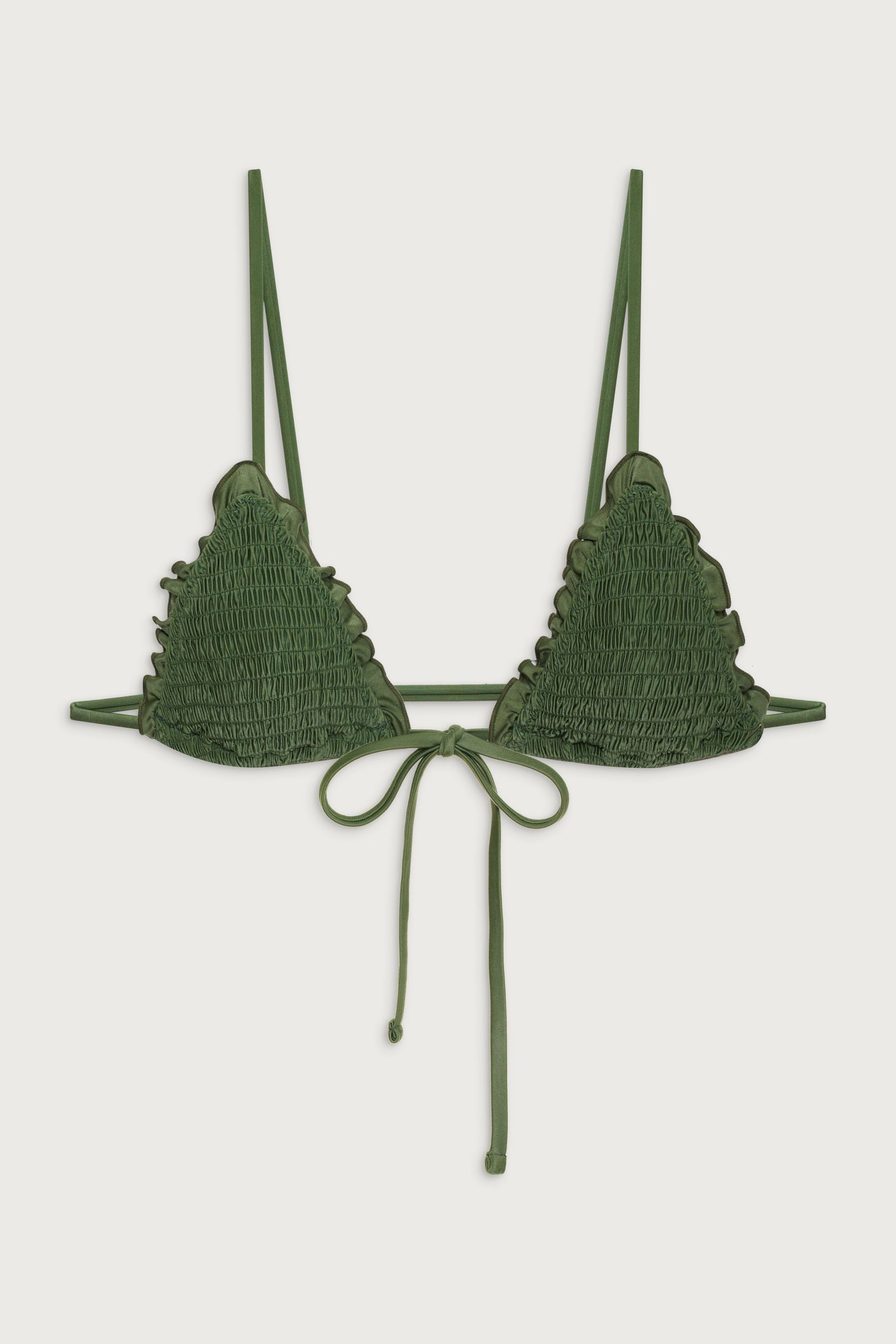 Penny Shine Triangle Bikini Top  Sea Moss