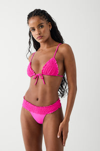 Sofia Micro Shine Bikini Bottom - Candy Pink