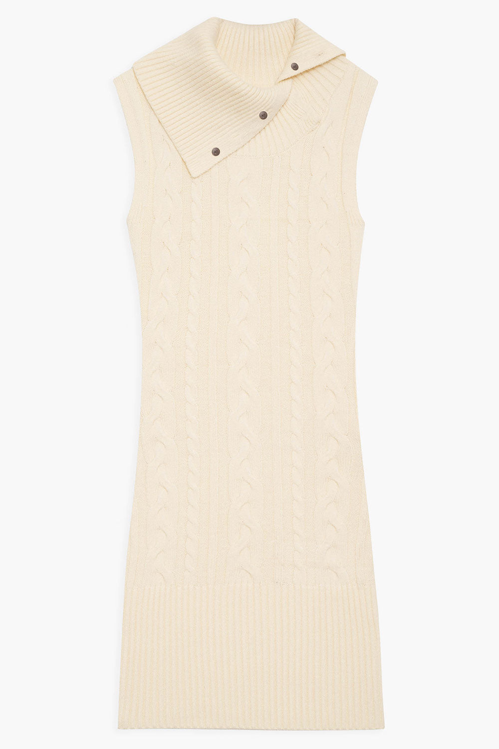 Storm Cable Cloud Knit Mini Dress - French Vanilla