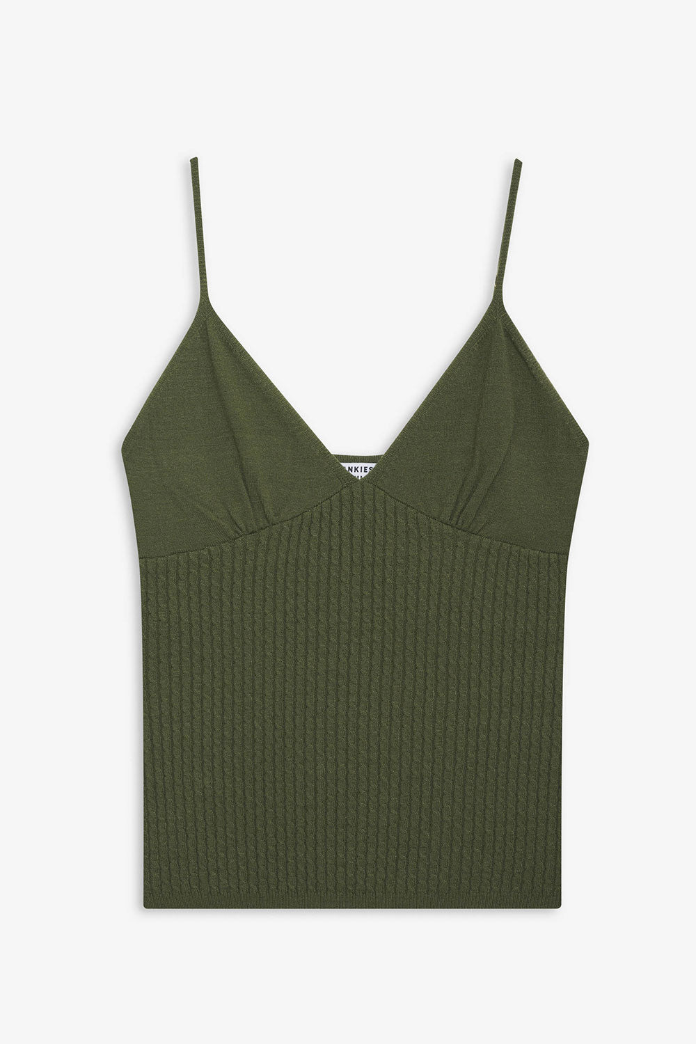Xavier Cable Cloud Knit Camisole  Jade Green