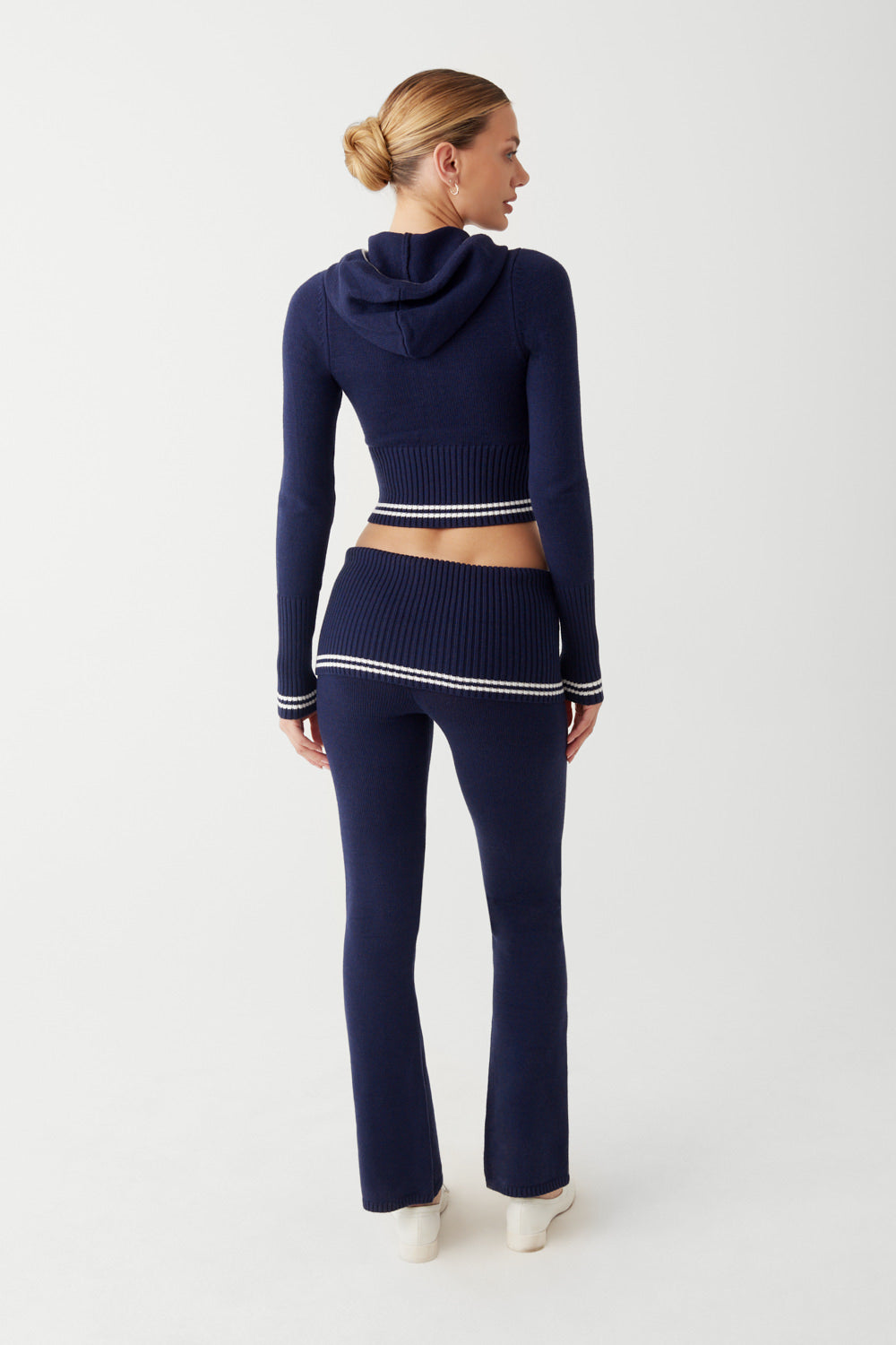 Aimee Cloud Knit Zip Up Hoodie  Starlight