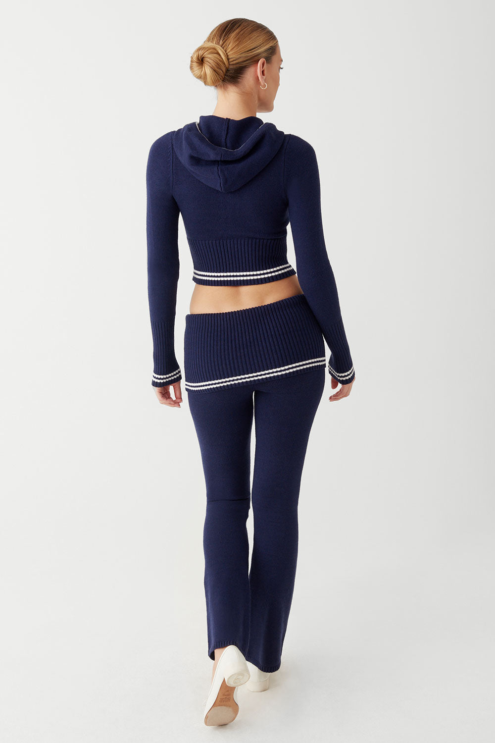 Aimee Cloud Knit Flare Pant  Starlight
