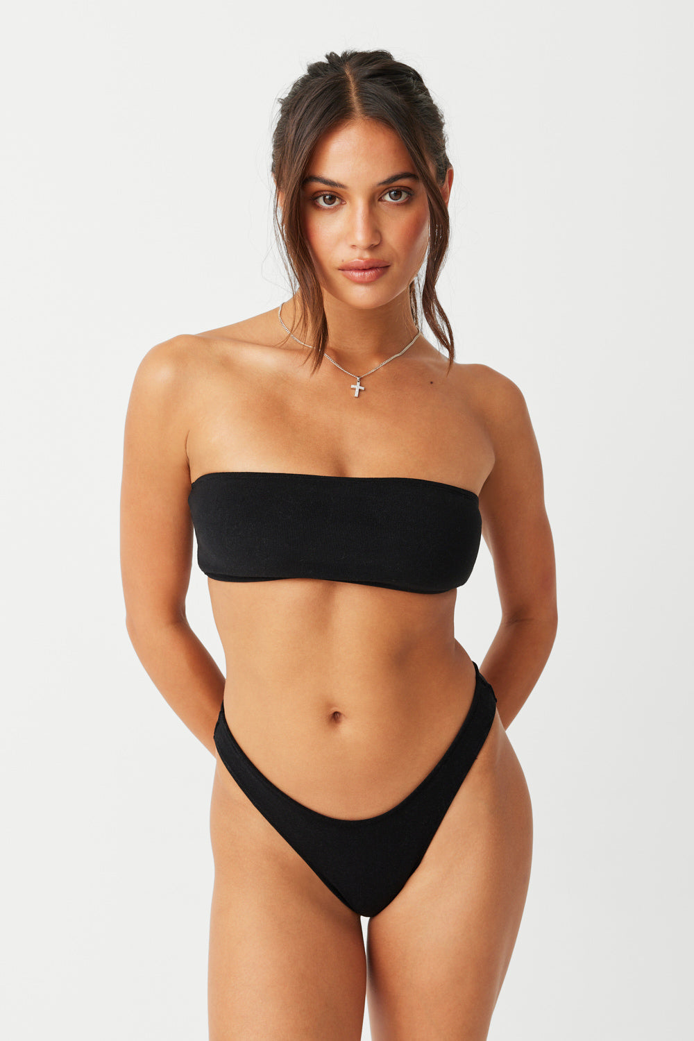 Black Strapless Swimsuit, Swimwear