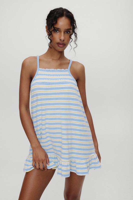 Product--April Striped Babydoll Dress Ashbury Stripe