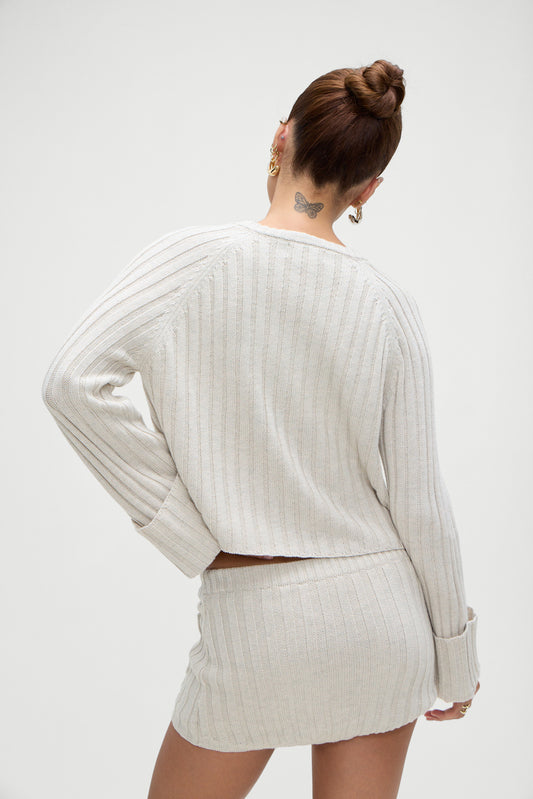 Product-Hover--Ashton Knit Mini Skort in Cream