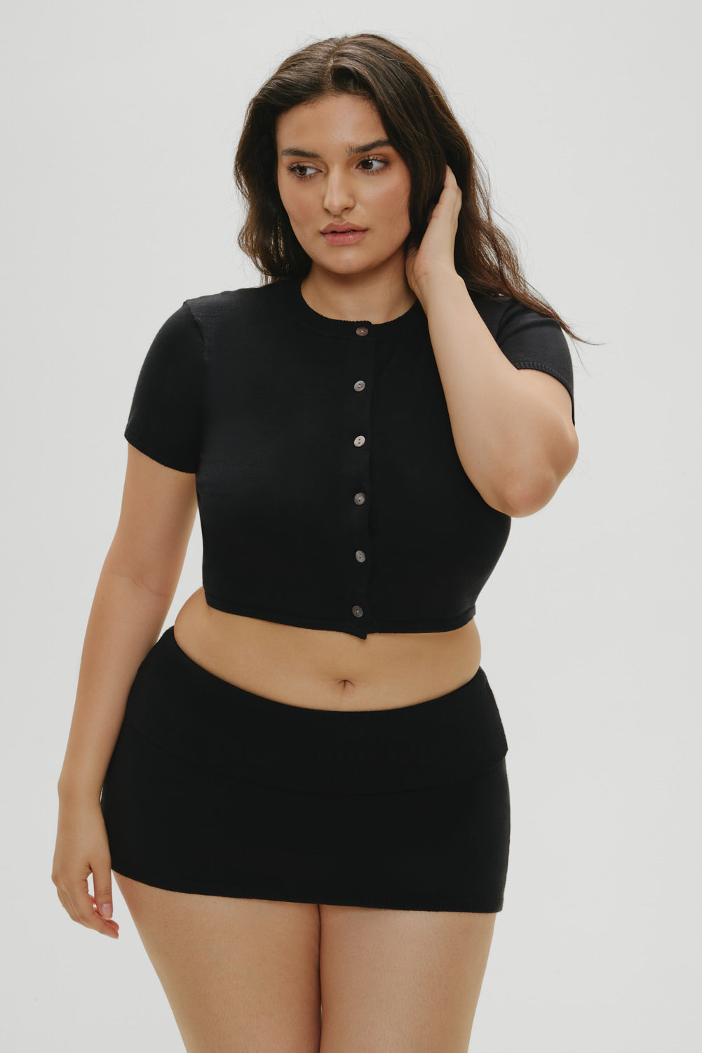 x Khy Briar Cloud Knit Skirt  Midnight Serenade