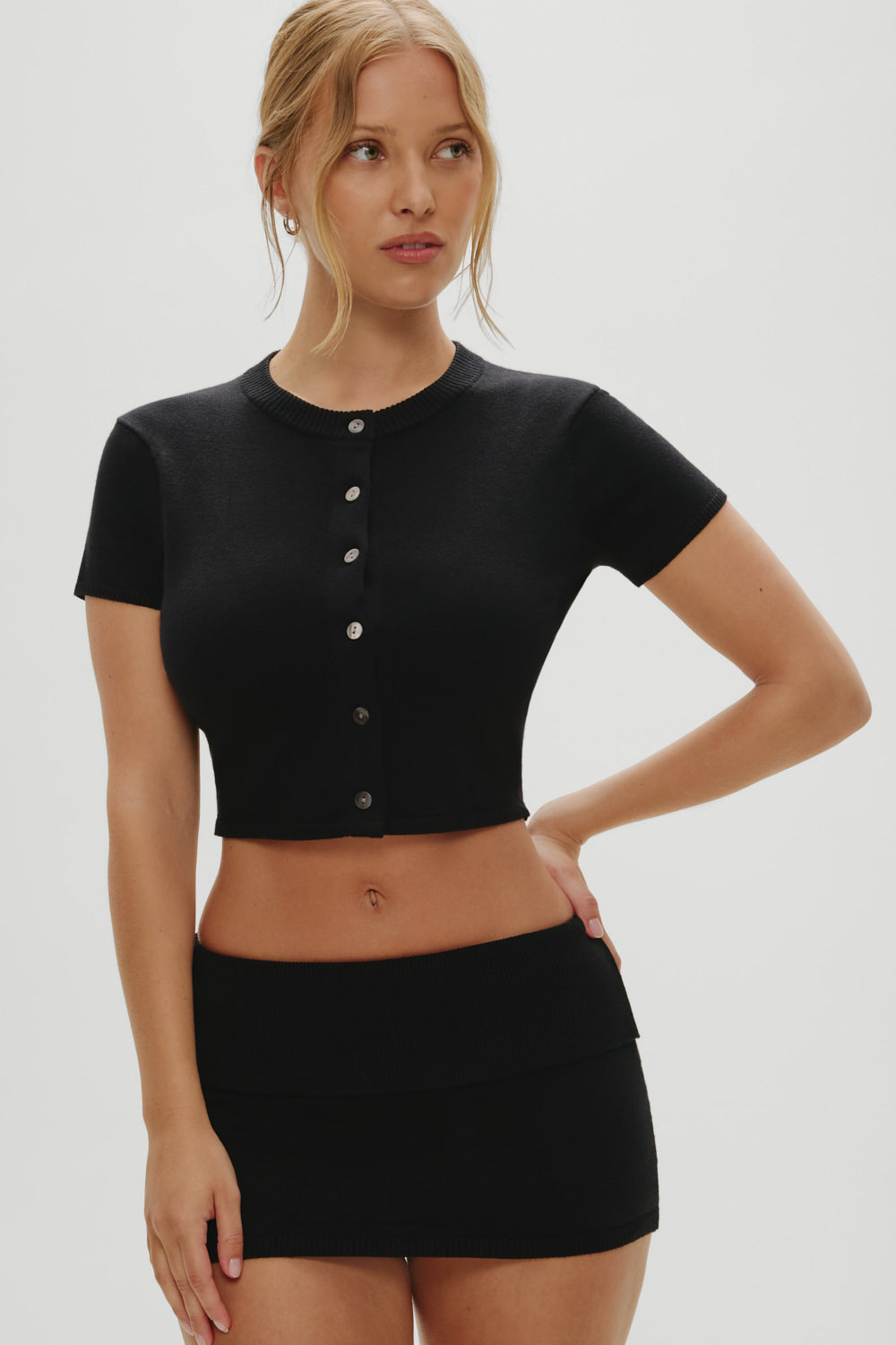 x Khy Briar Cloud Knit Skirt  Midnight Serenade