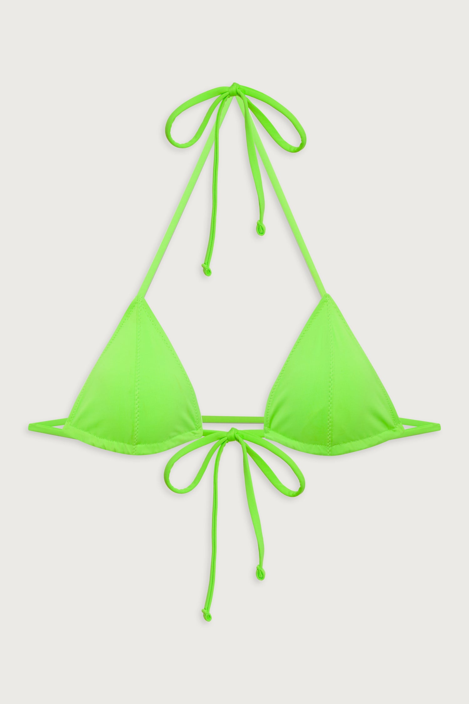 Coastal Micro Triangle Bikini Top  Green Glow