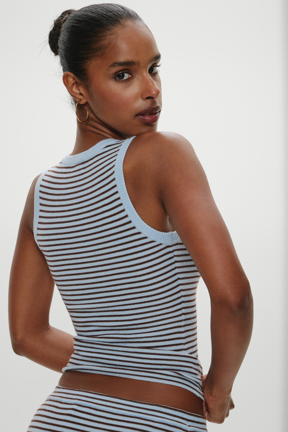 Cuddle Knit Tank Top  Montauk Stripe
