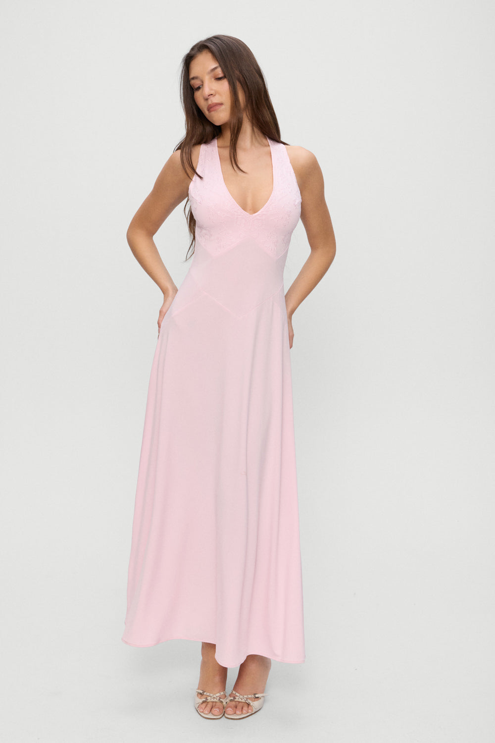 sachin and babi light blue dress Embroidered Elegance Dress Combines Tradition and Modern Style
