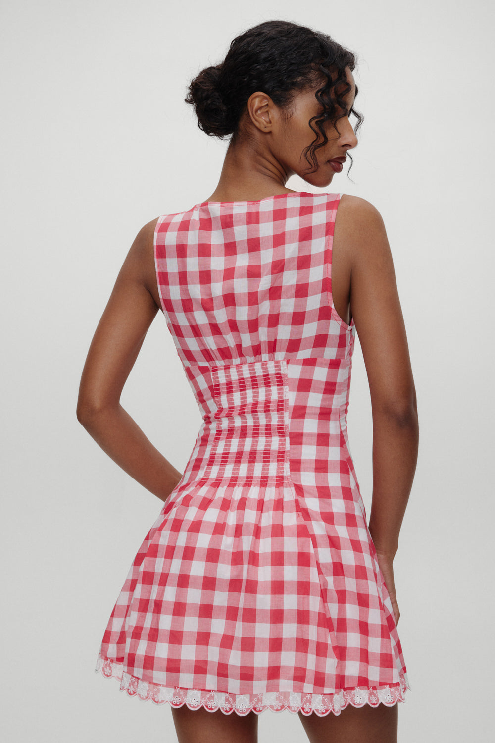 x BELLA HADID Farm Gingham Mini Dress  Malibu Picnic