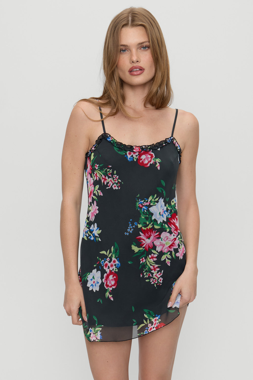 josie bonded crepe mini dress Lovers and Friends Josie Mini Dress in Coral Pink