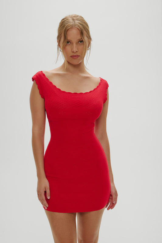 Product-Hover--Leila Mini Dress - Red Rose