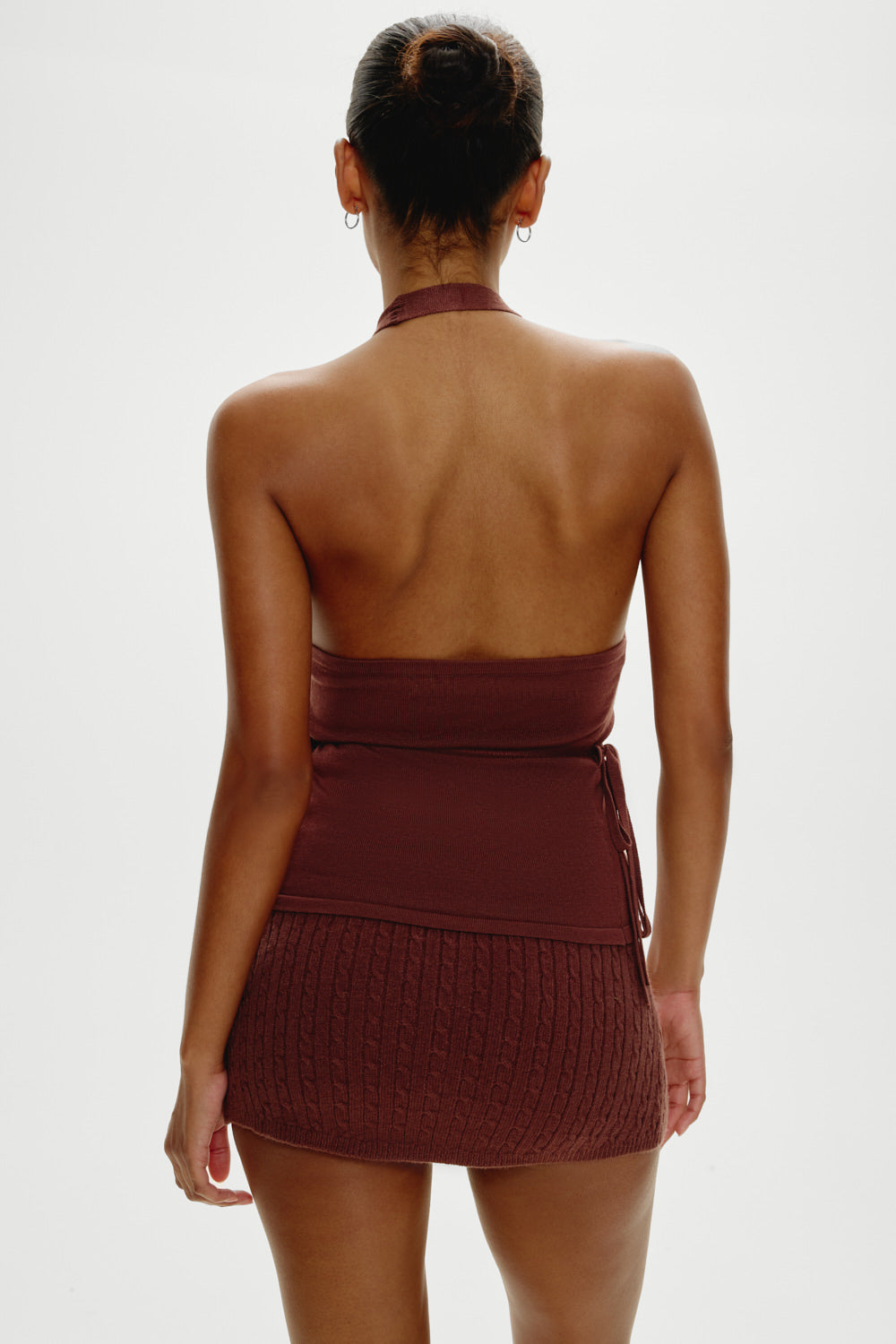 Lullaby Halter Wrap Top  Brown Sugar