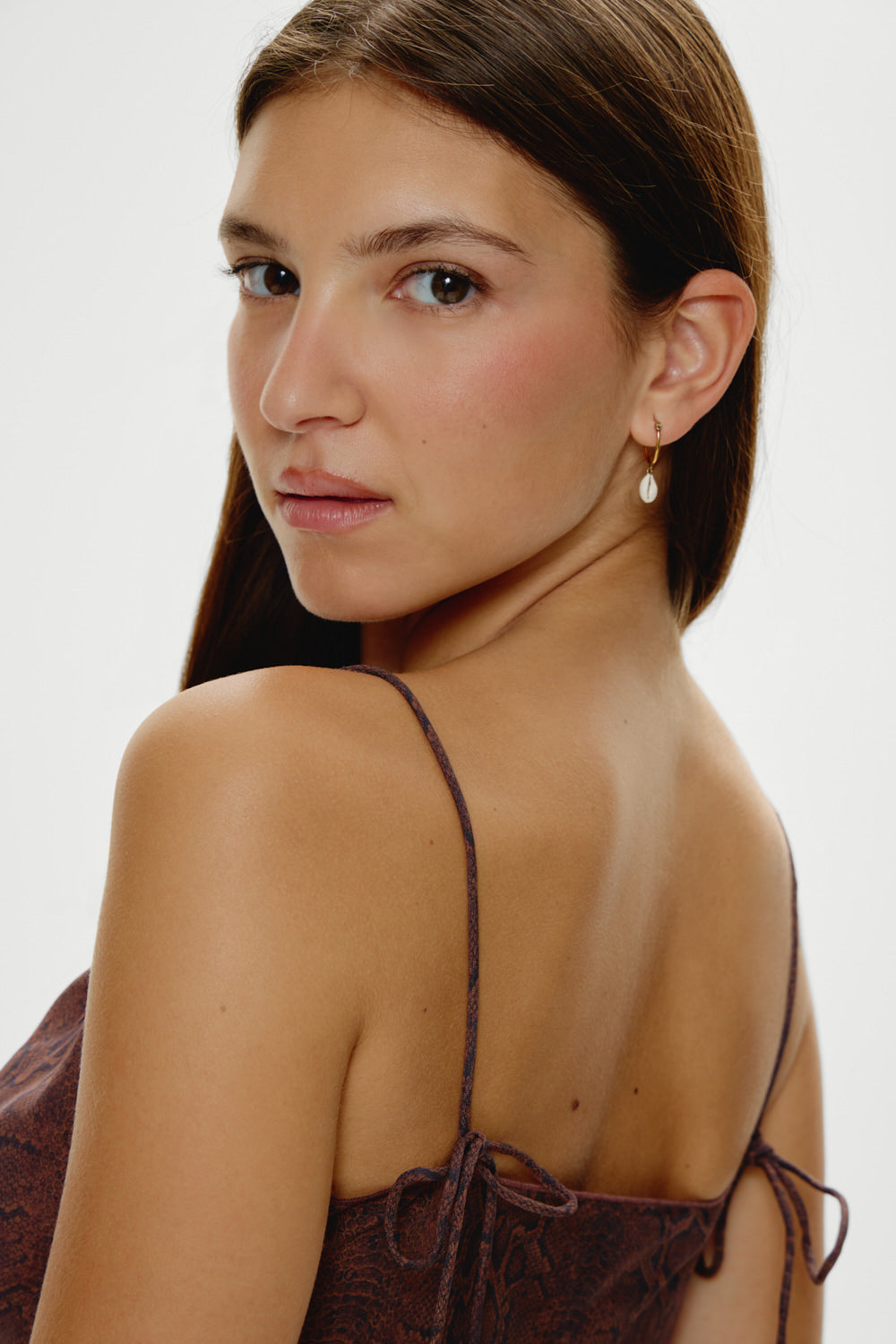 x Réalisation Par Luz Mini Slip Dress  Python