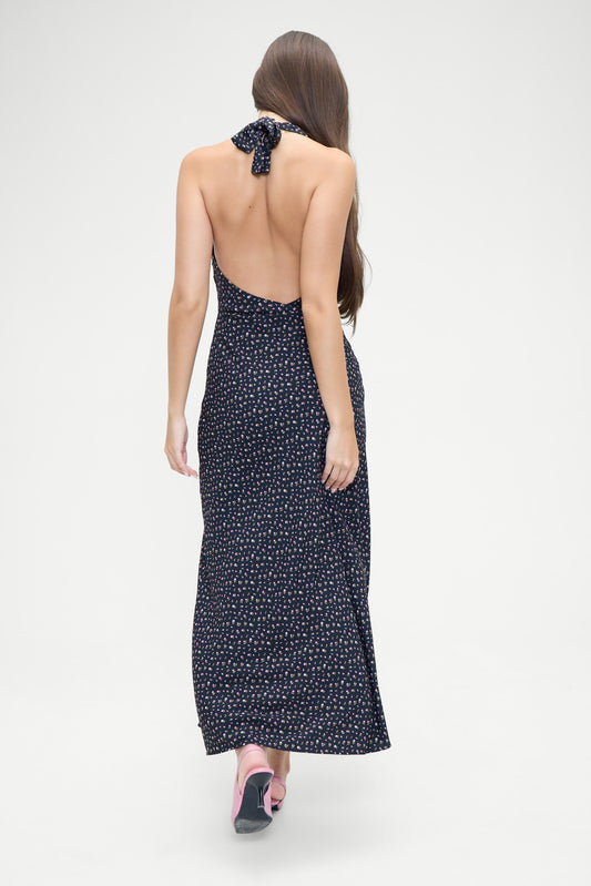 Product-Hover--Madeleine Crepe Dress Midnight Flower Print