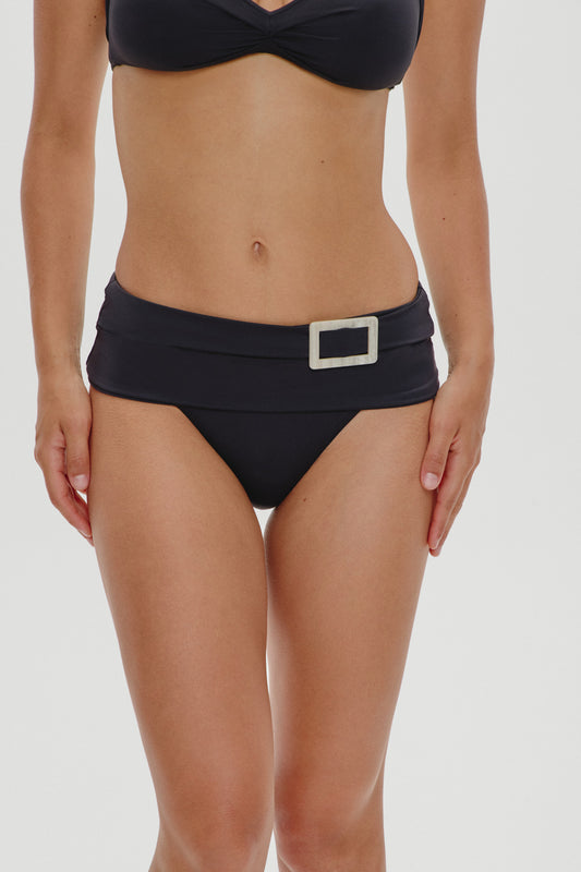 Product-Hover--x BELLA HADID Maverick Micro Swim Skirt - Black