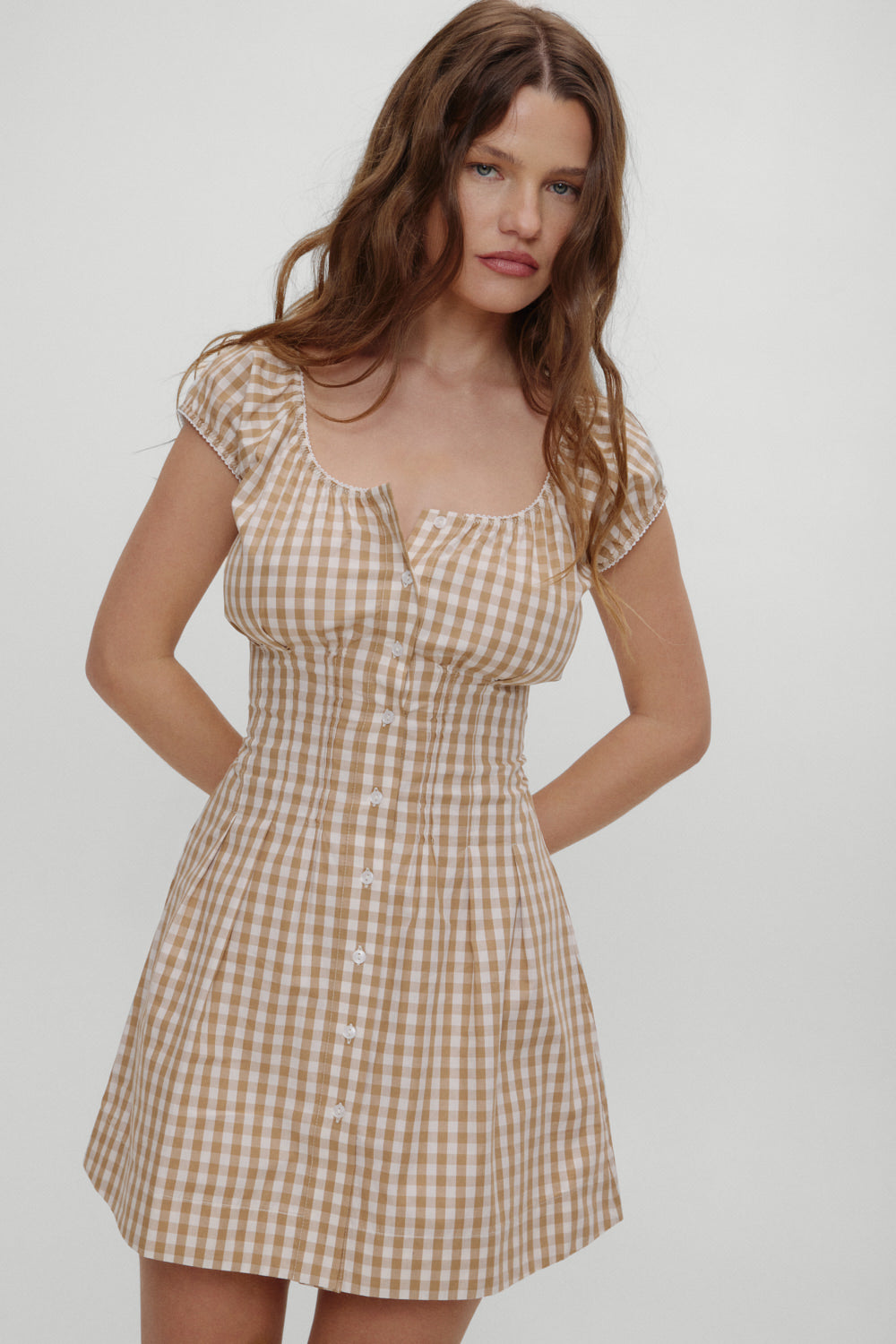 Frankies Bikinis - x Bella Hadid Mustang Mini Dress - Rodeo Gingham Frankies Bikinis - x Bella Hadid Mustang Mini Dress - Rodeo Gingham