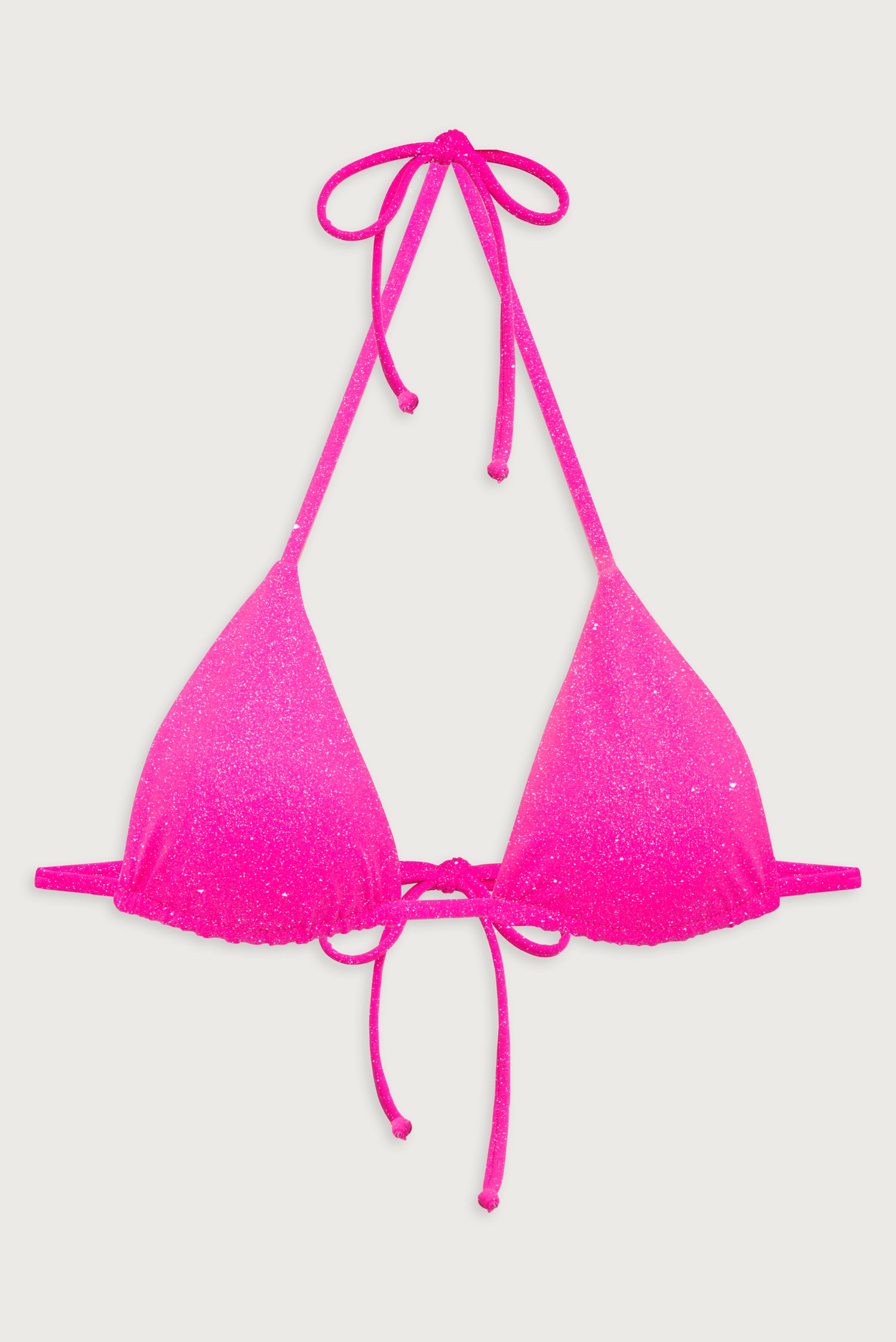 Nick Glitter Triangle Bikini Top  Cosmos