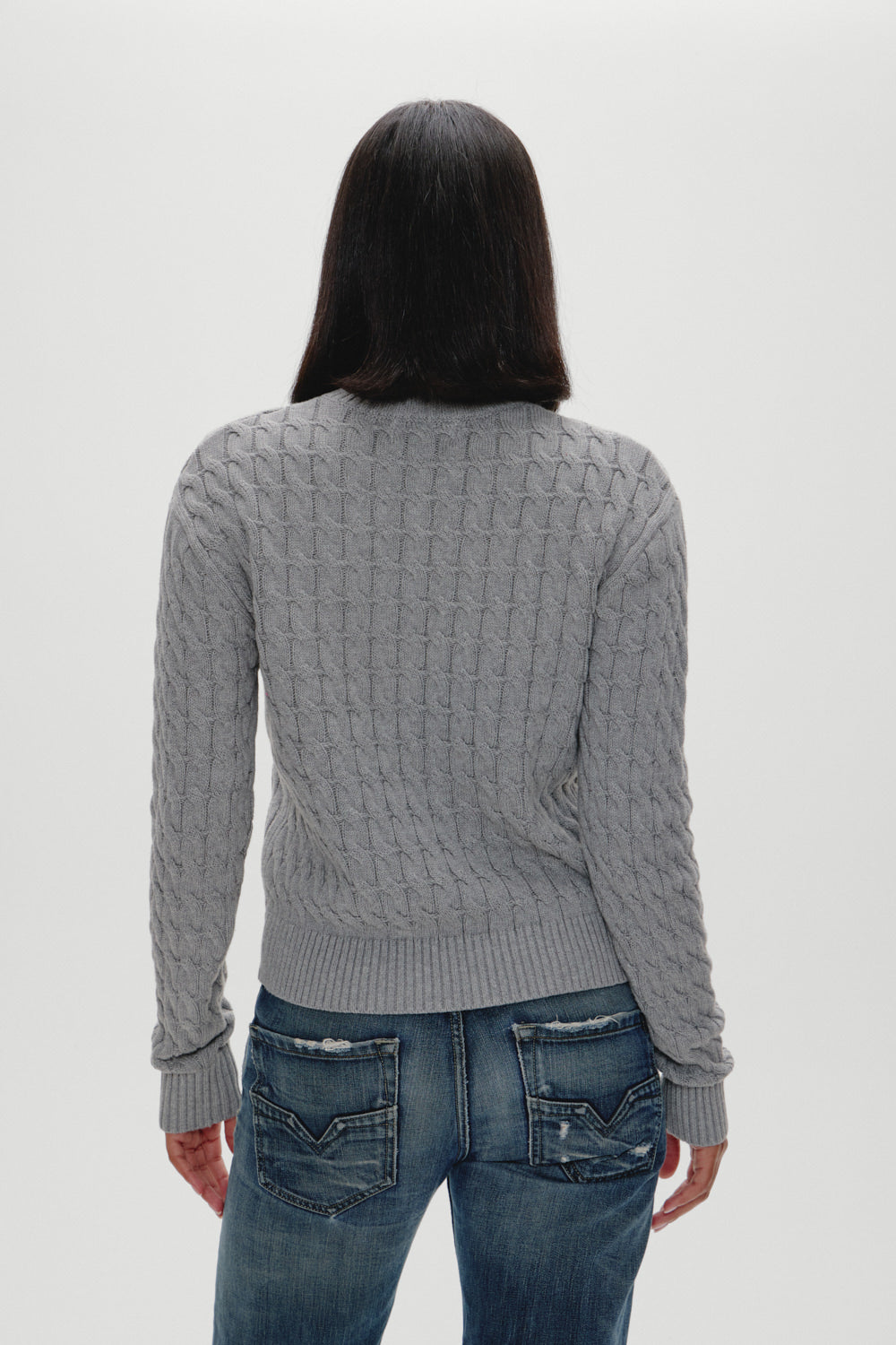Prince Cable Knit Sweater  Cloud Cover