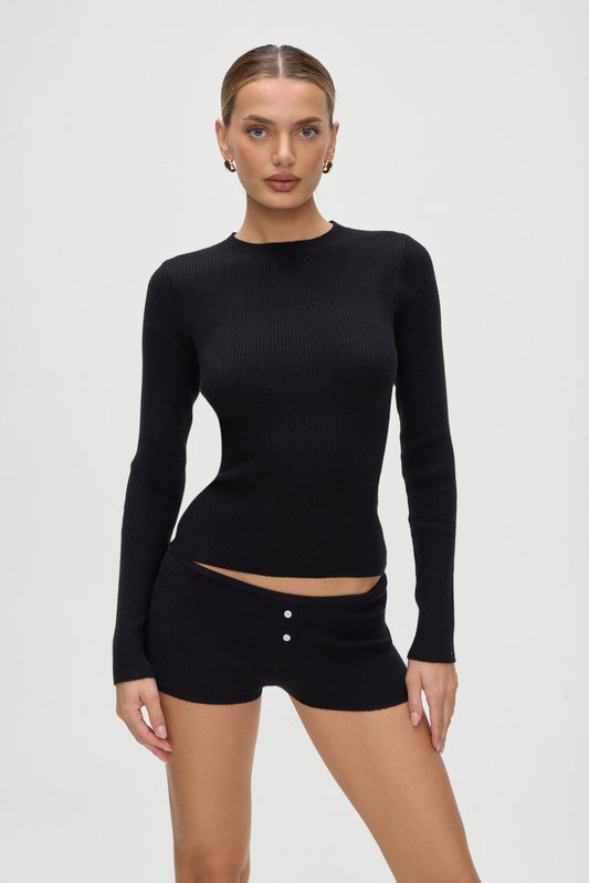 Product--Riley Knit Sweater Black