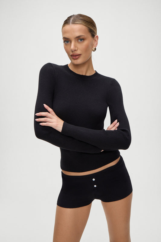 Product-Hover--Riley Knit Sweater Black