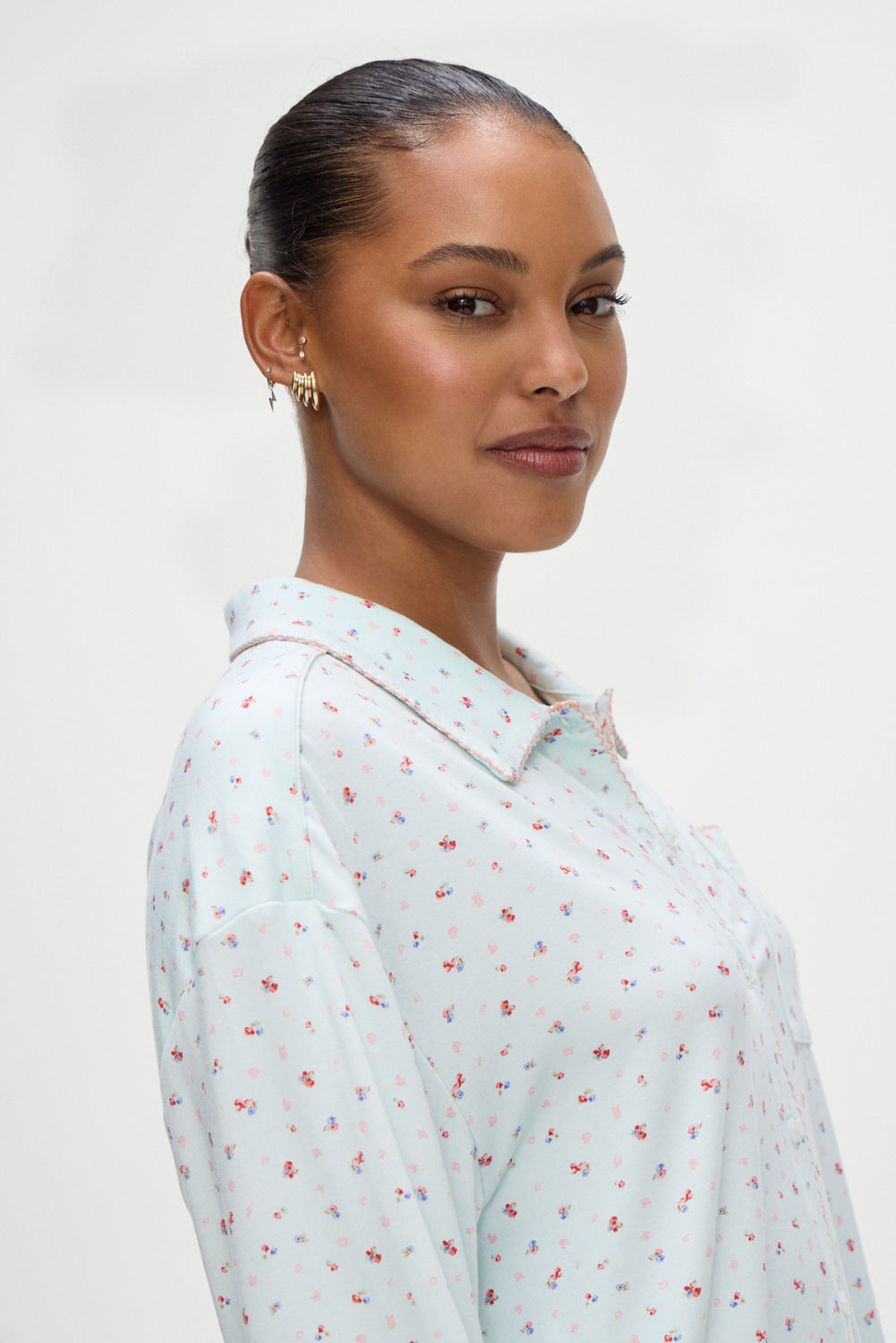 Rory Long Sleeve Sleep Shirt  Malibu Meadow