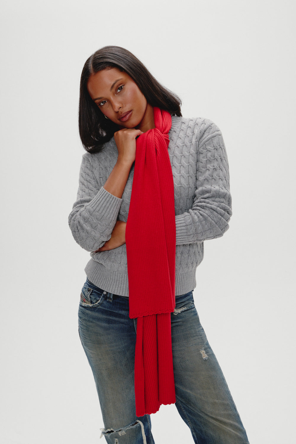 Snug Knit Scarf  Heartstrings