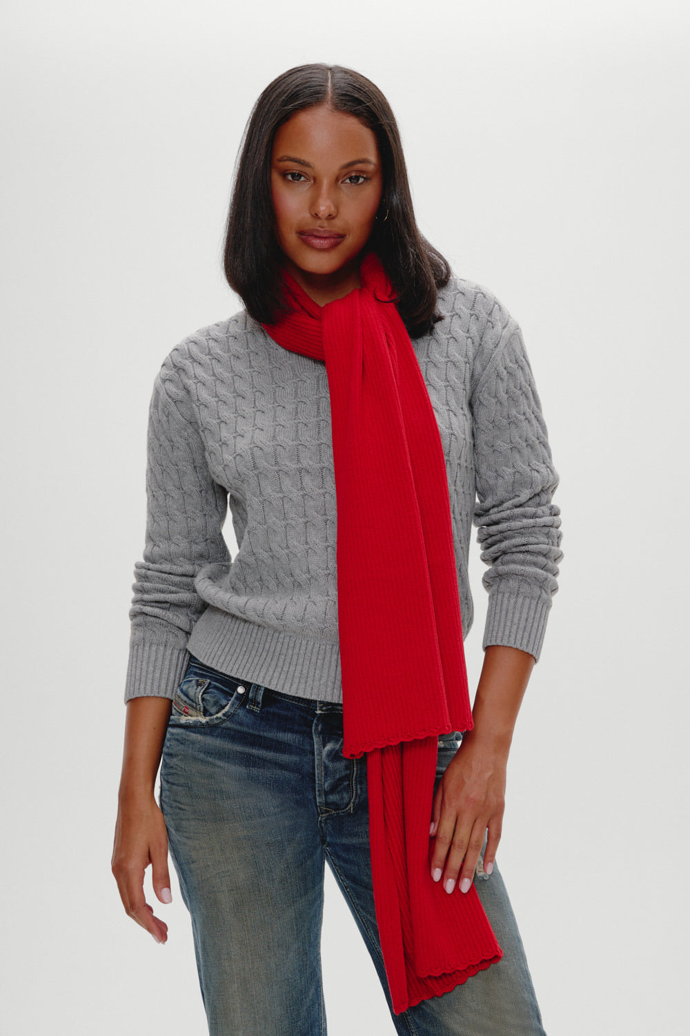 Snug Knit Scarf  Heartstrings