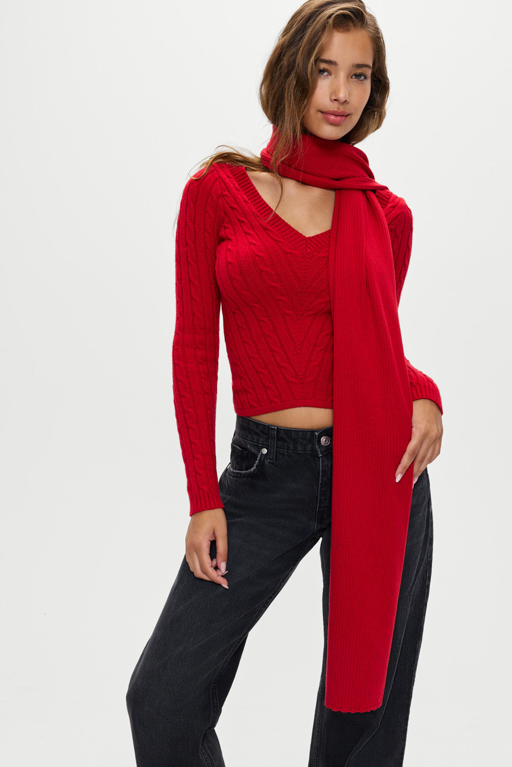 Snug Knit Scarf  Heartstrings