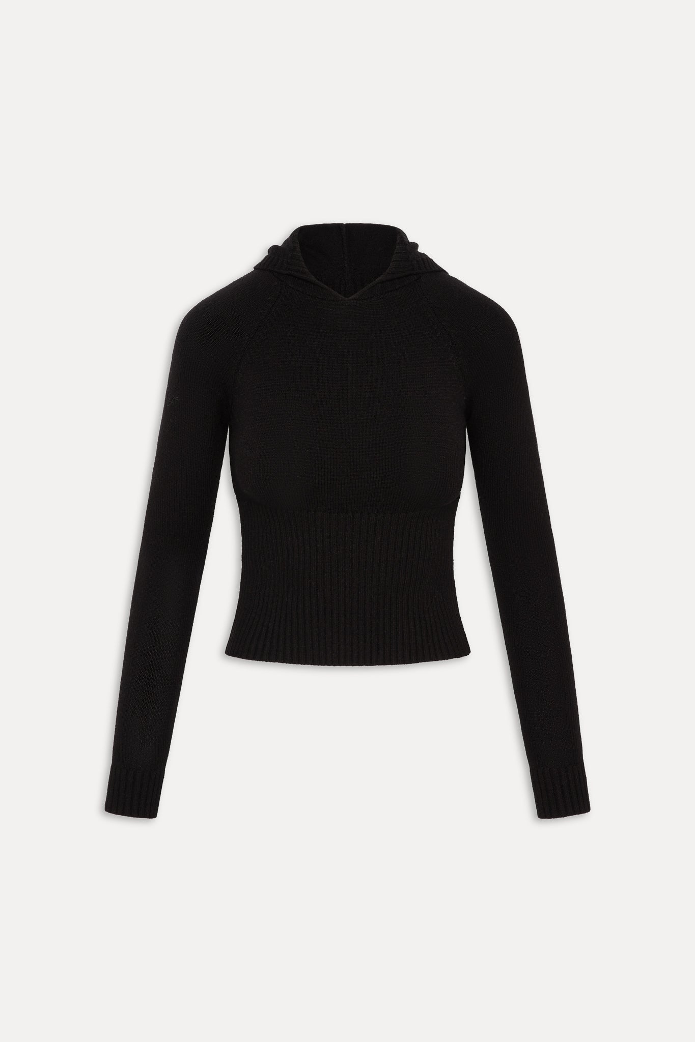 Hazel Knit Hoodie  Black