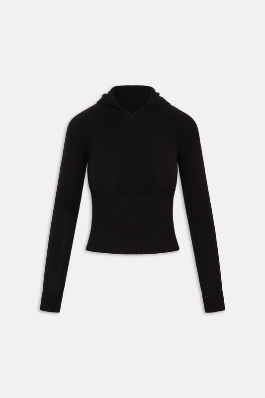 Hazel Knit Hoodie - Black by Frankies Bikinis