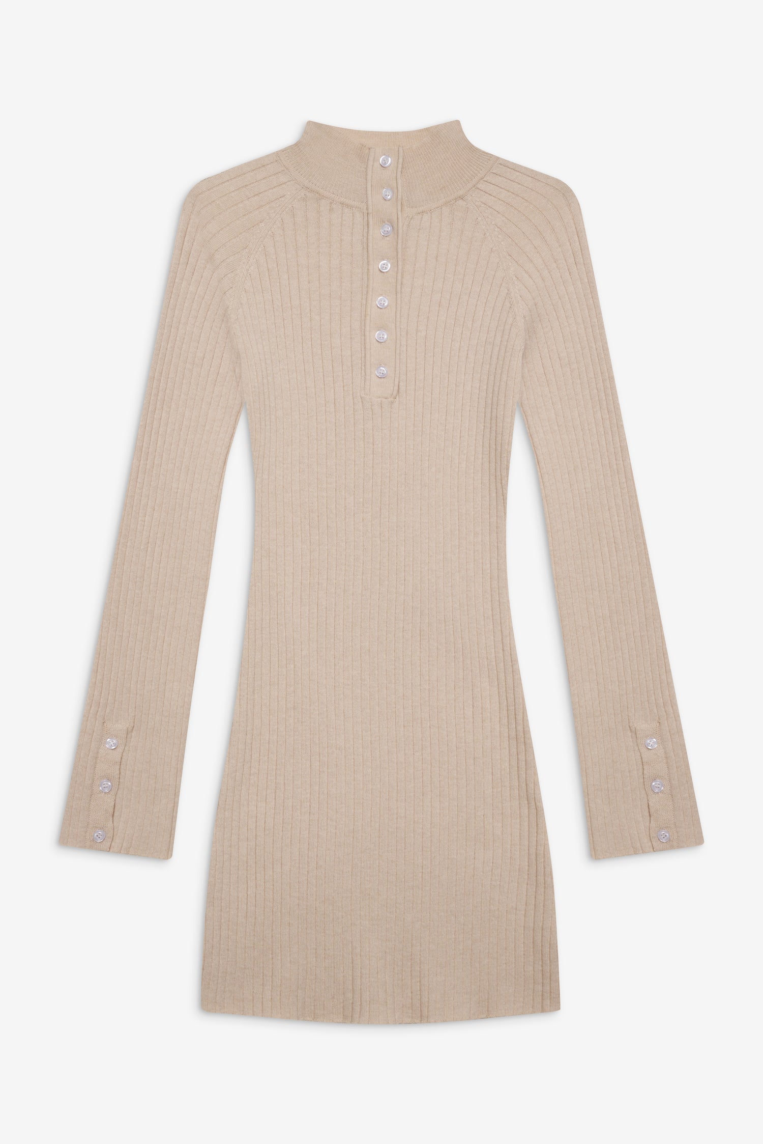Isla Long  Sleeve Mini Dress  Cream