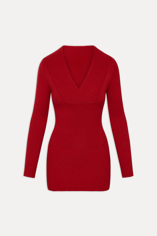 Jade Long Sleeve Knit Mini Dress - Heartstrings by Frankies Bikinis