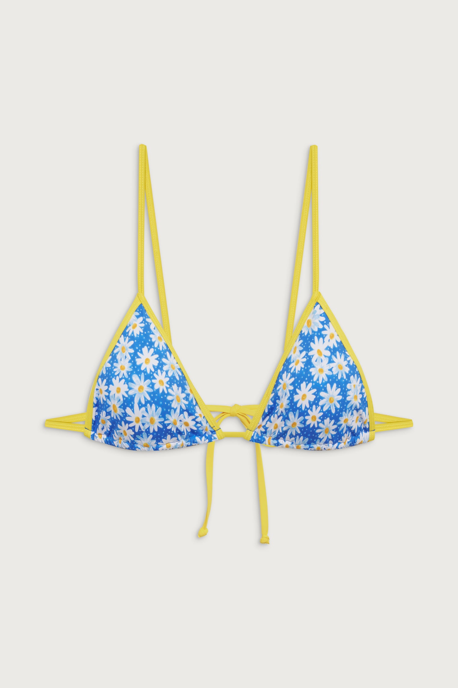 Lumia Triangle Bralette Bikini Top  Blue Daisy