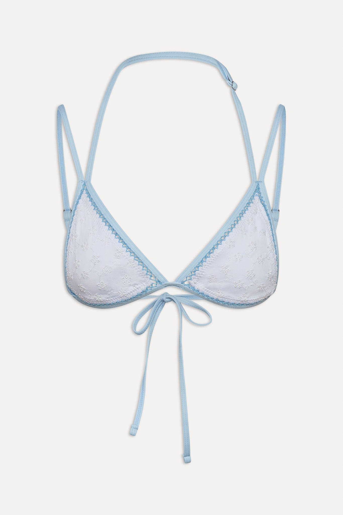 Luna Eyelet Bikini Top  Spring Cloud