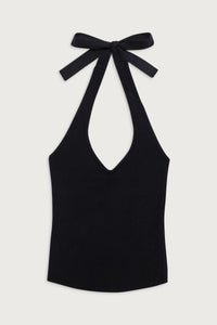 Marialla Knit Halter Top - Black