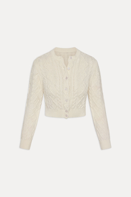 Marley Button Up Knit Cardigan - Honeymoon by Frankies Bikinis
