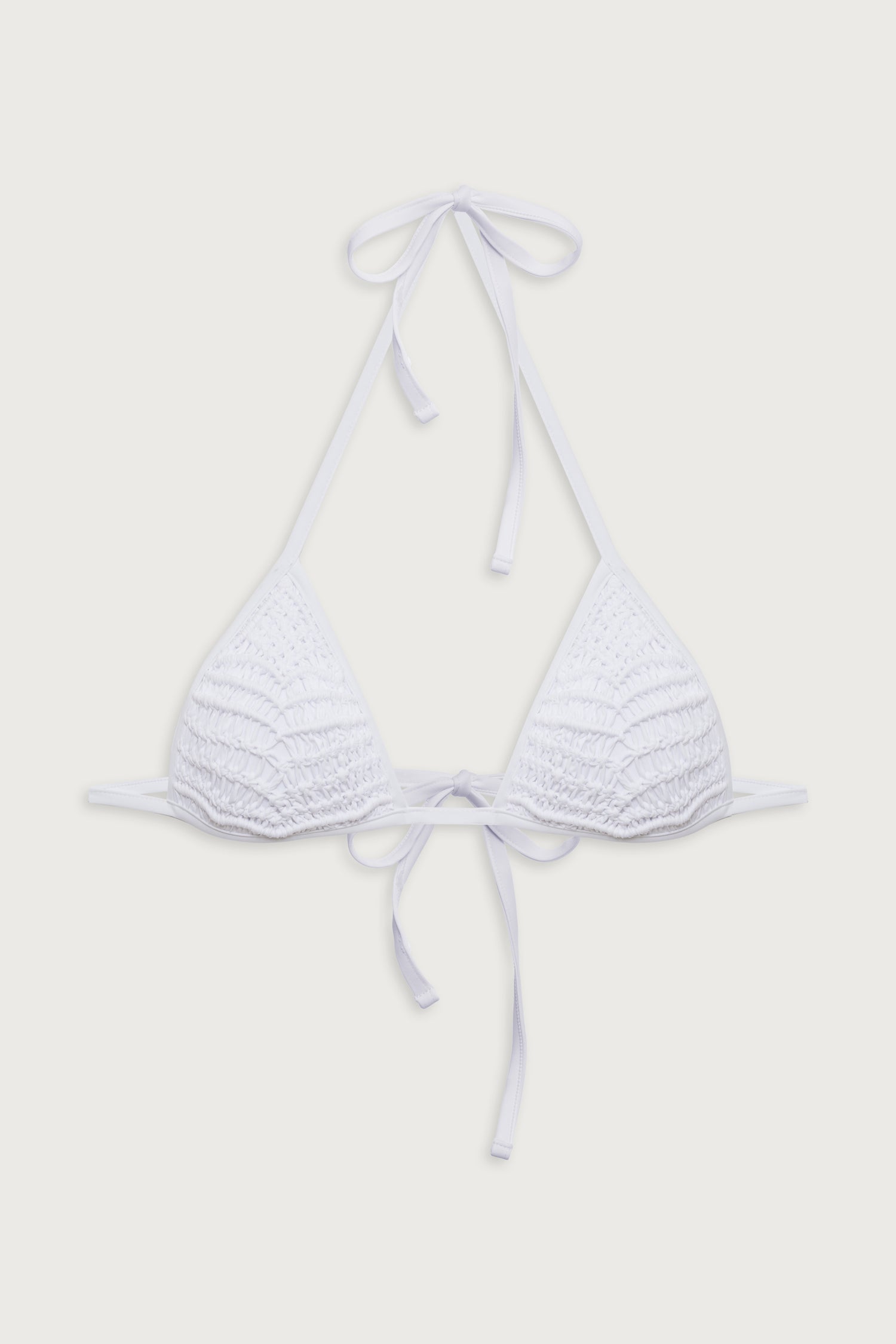Naia Triangle Halter Bikini Top  Optic White