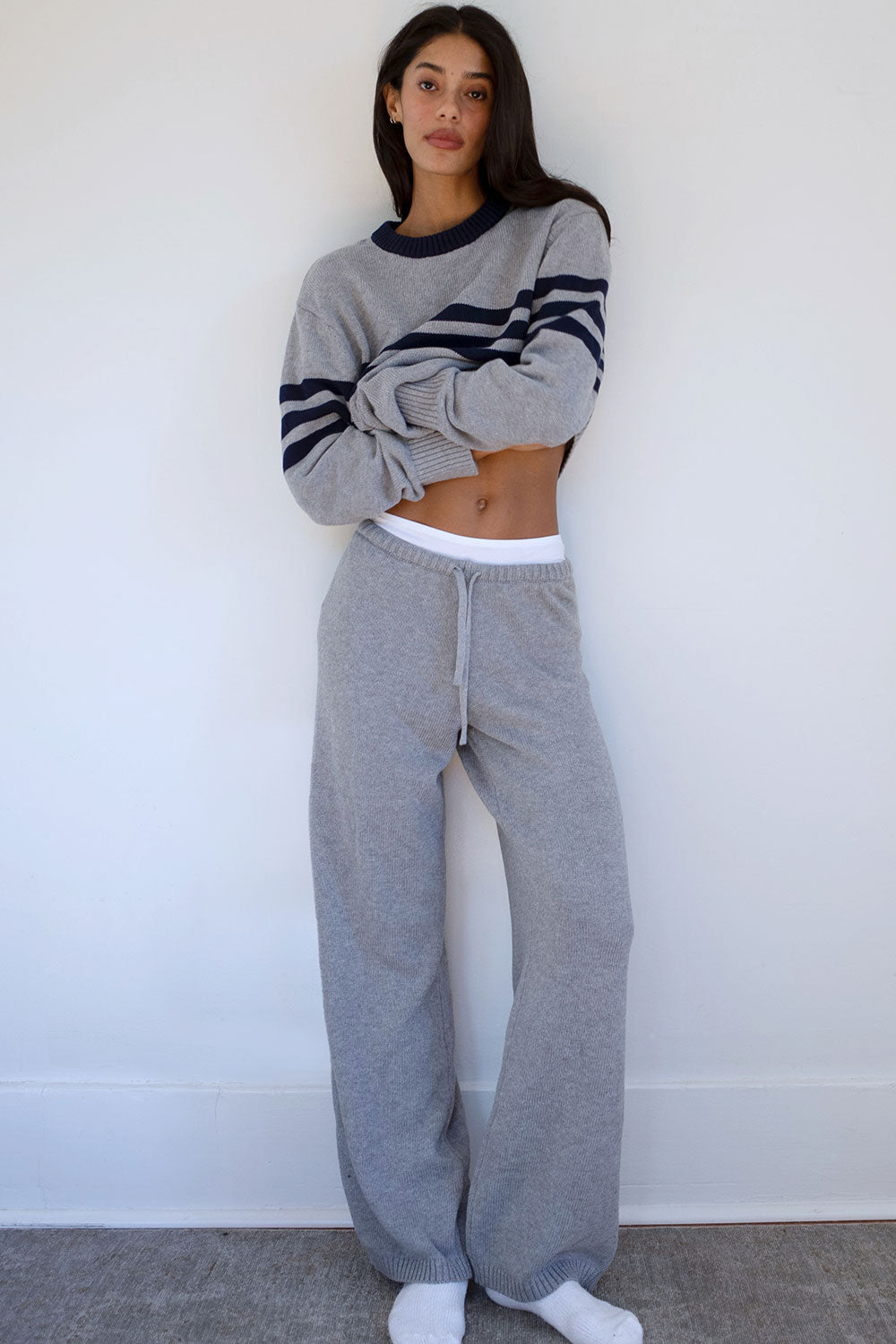 Kip Oversized Crewneck Sweater  Rain Cloud