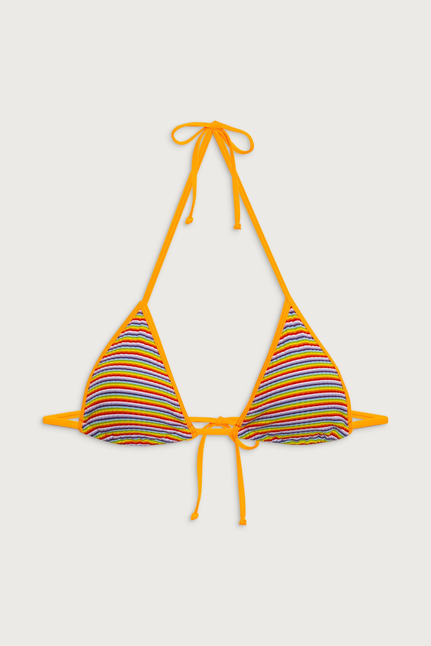 Nick Striped Triangle Bikini Top  Hawaiian Sky