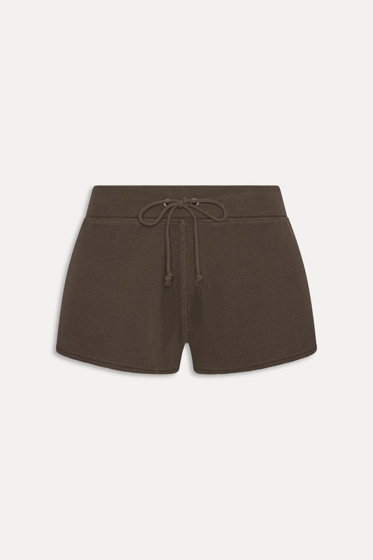 Noah Thermal Mini Shorts - Walnut by Frankies Bikinis