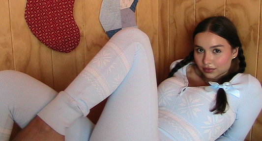 January Waffle Pajama Onesie Flurries by Frankies Bikinis