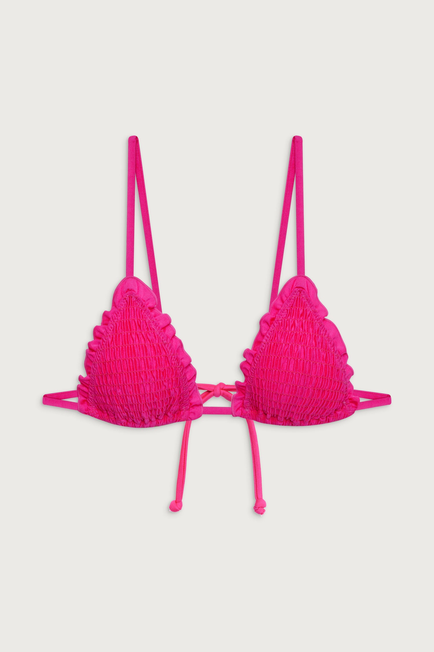 Penny Triangle Shine Bikini Top  Candy Pink